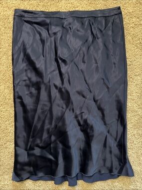 Emporio Armani Satin Black Pencil Skirt